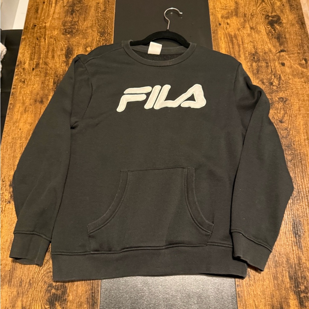 Fila Kids Black Sweatshirt with White Logo